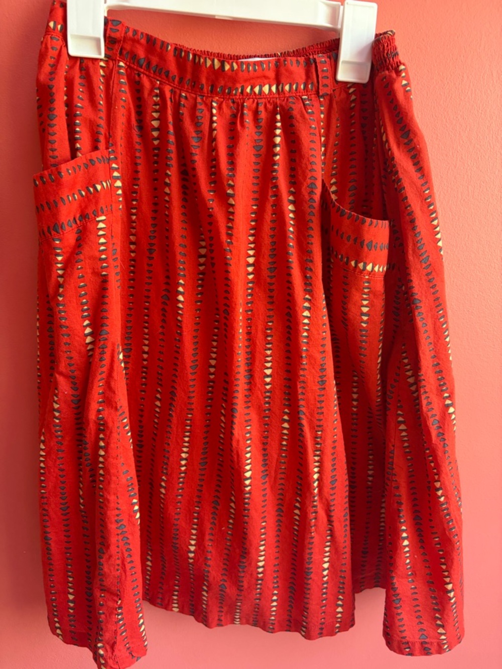 Red Skirt with Pockets